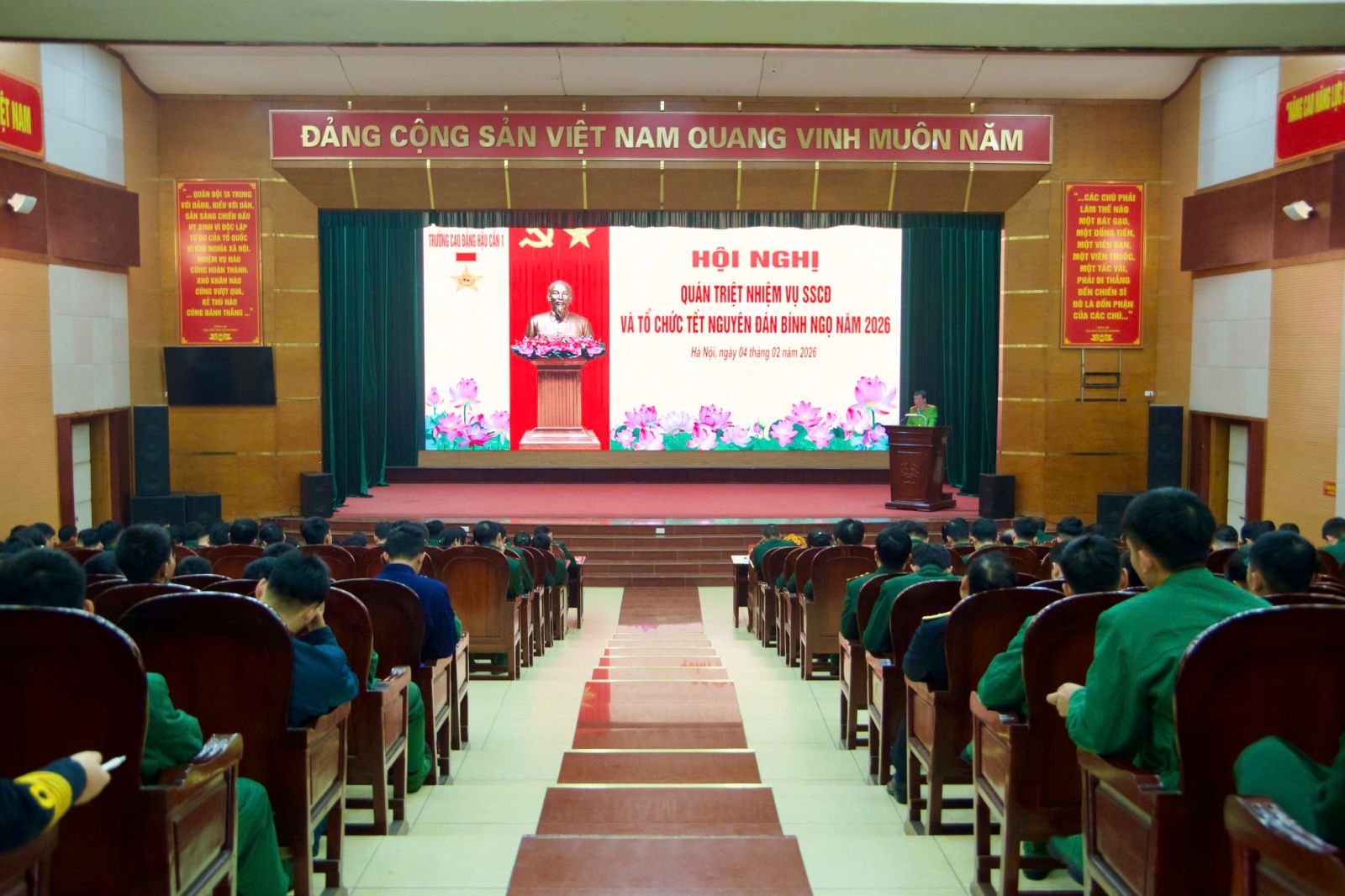 TRƯỜNG CAO ĐẲNG HẬU CẦN 1 TỔ CHỨC HỘI NGHỊ QUÁN TRIỆT NHIỆM VỤ SẴN SÀNG CHIẾN ĐẤU VÀ TỔ CHỨC TẾT NGUYÊN ĐÁN BÍNH NGỌ NĂM 2026