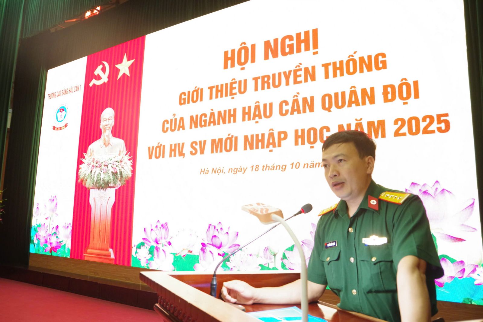 TRƯỜNG CAO ĐẲNG HẬU CẦN 1 TỔ CHỨC THÀNH CÔNG BUỔI NÓI CHUYỆN TRUYỀN THỐNG VỚI CÁC CHUYÊN GIA HẬU CẦN – KỸ THUẬT: LAN TỎA TINH THẦN “NUÔI QUÂN ĐÁNH THẮNG”, “NGÔI NHÀ NGƯỜI LÍNH” VÀ “Y ĐỨC TRONG QUÂN NGŨ” TRONG THỜI ĐẠI MỚI
