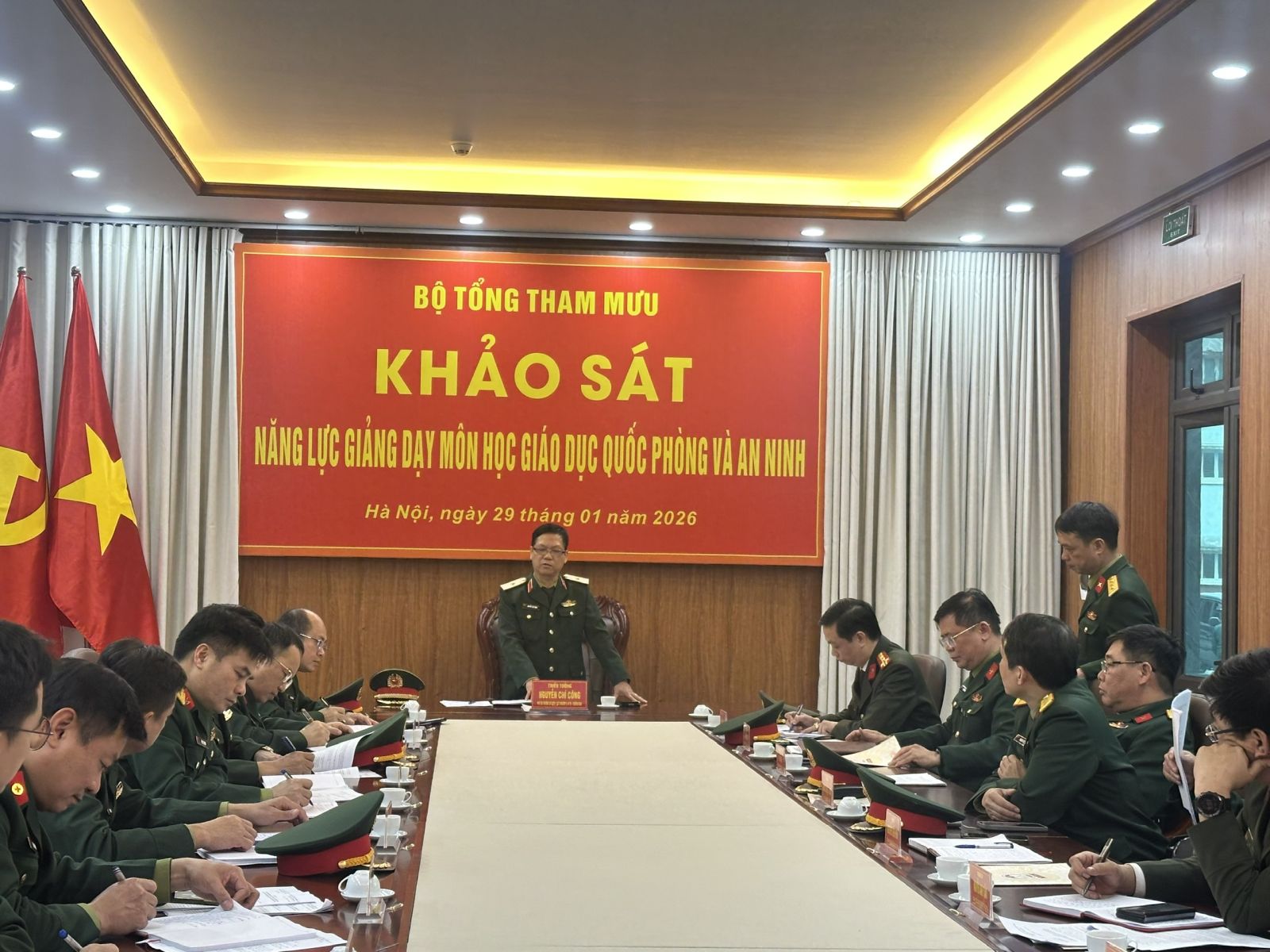 TRƯỜNG CAO ĐẲNG HẬU CẦN 1  CHUẨN BỊ CHU ĐÁO PHỤC VỤ ĐOÀN KHẢO SÁT CỦA BỘ TỔNG THAM MƯU